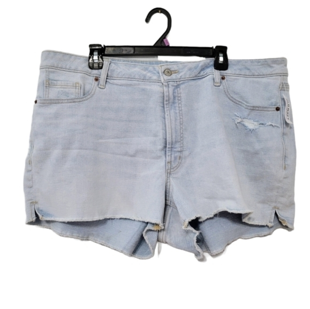 NWT Old Navy High Rise OG Straight‎ Lt Wash Denim Shorts, Sz 22 Casual Cutoffs